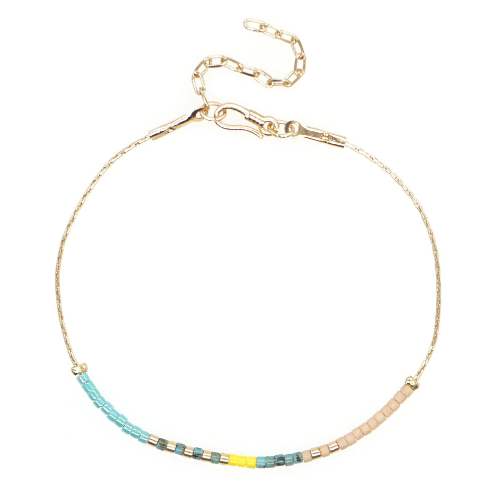 Wholesale Morse Code Imported Rice Beads Bracelet